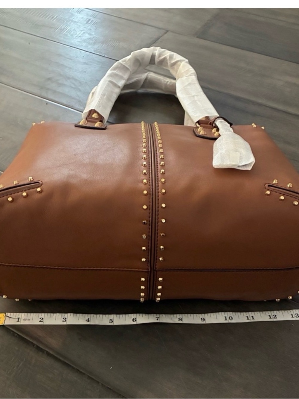 Michael Kors Astor Re-Edition Studded Shoulder Bag - Picture 16 of 16